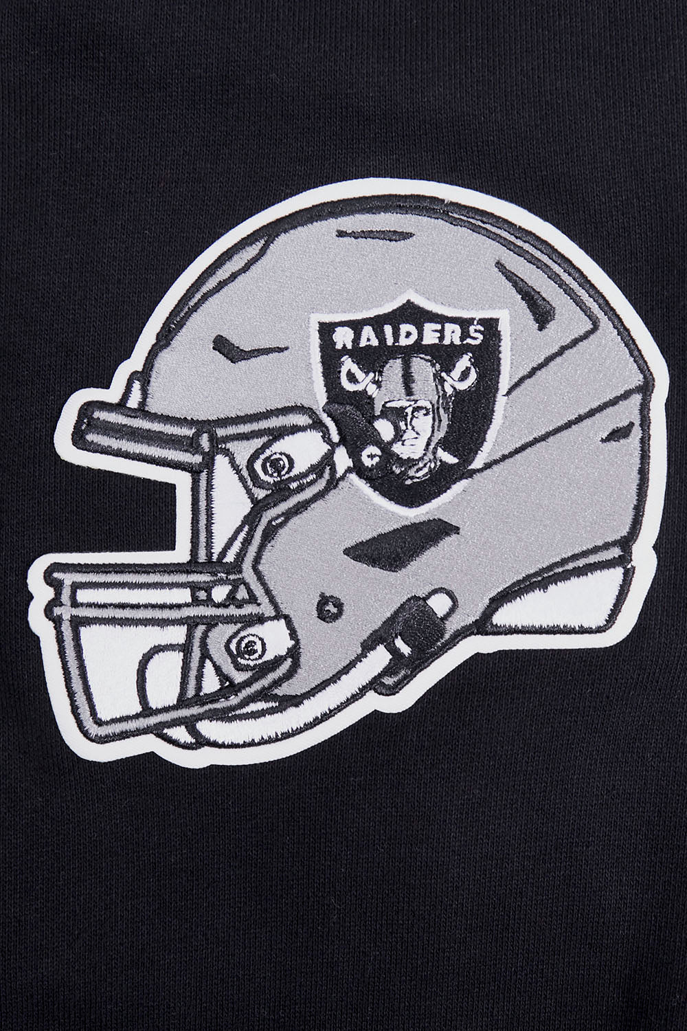 NFL Las Vegas Raiders Script Tail Pullover Hoodie ((Black/Grey)) - Image 7