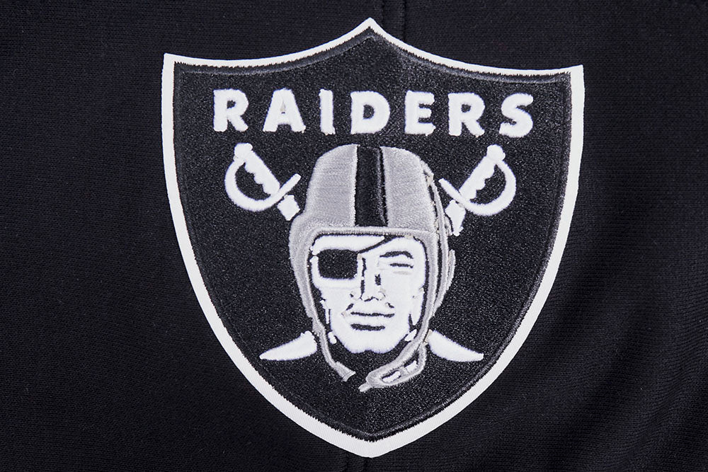 NFL Las Vegas Raiders Script Tail Pullover Hoodie ((Black/Grey)) - Image 8