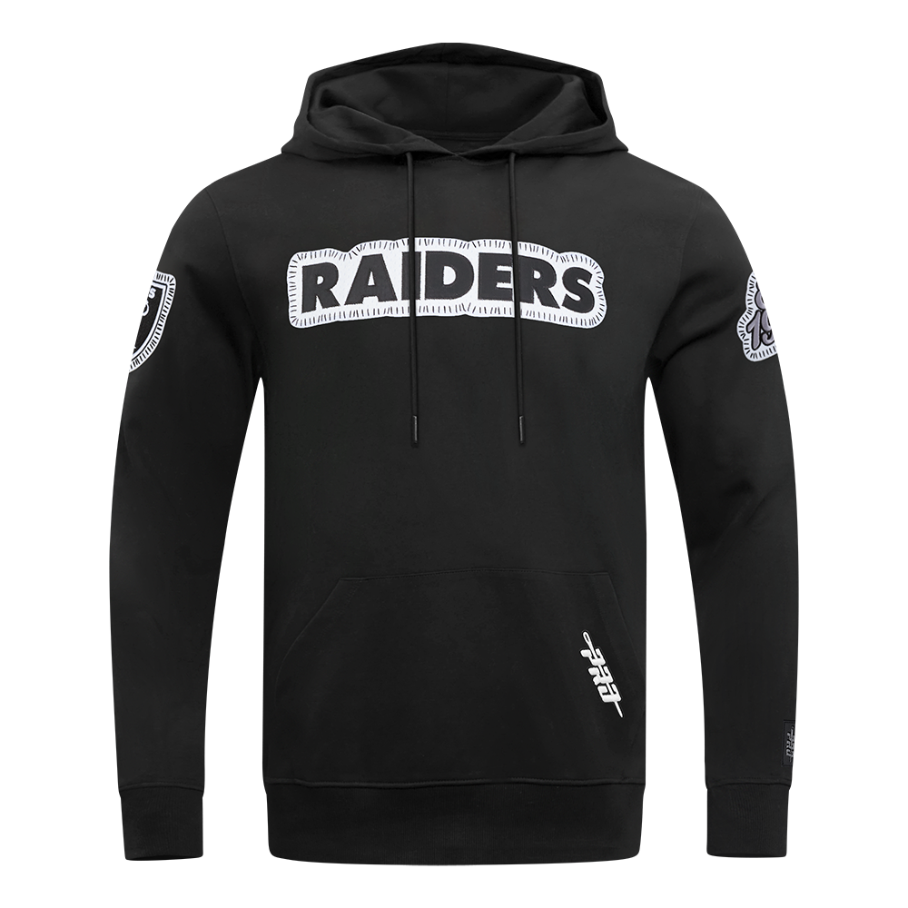 NFL Las Vegas Raiders DIY Pick Stitch Pullover Hoodies (Black) Main image