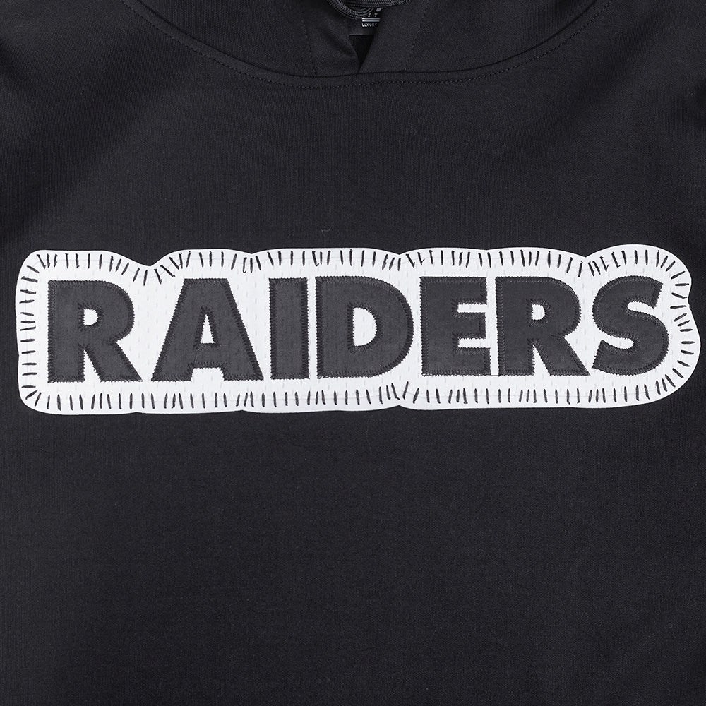 NFL Las Vegas Raiders DIY Pick Stitch Pullover Hoodies (Black) - Image 8