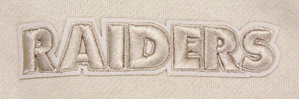 NFL Las Vegas Raiders Drop Shoulder Pullover Hoodies (Taupe) - Image 5