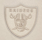 NFL Las Vegas Raiders Drop Shoulder Pullover Hoodies (Taupe) - Image 6