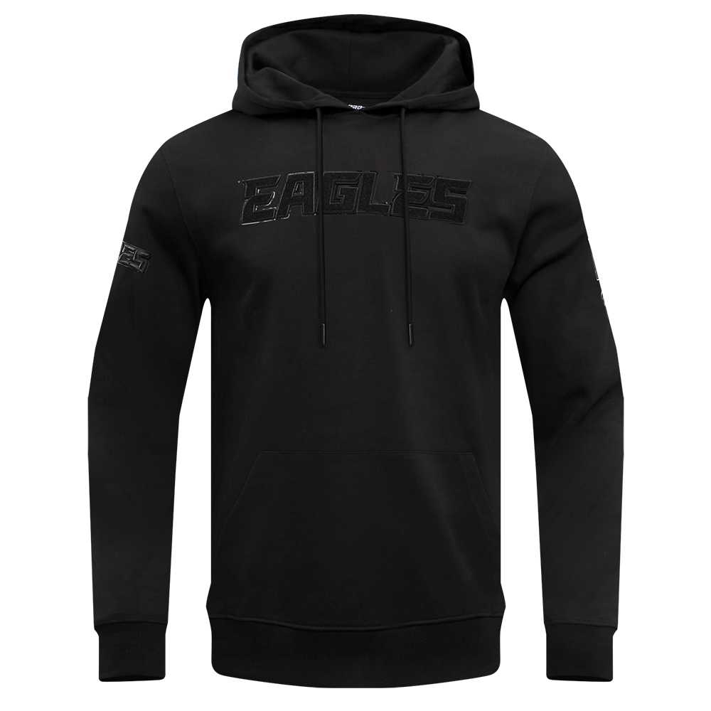 NFL Philadelphia Eagles Triple Black Pullover Hoodie (Triple Black)