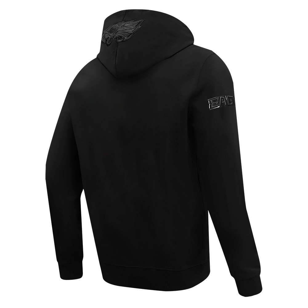 NFL Philadelphia Eagles Triple Black Pullover Hoodie (Triple Black) - Image 4