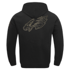 NFL Philadelphia Eagles Black and Gold Pullover Hoodie (Black) - Image 3