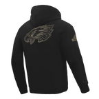 NFL Philadelphia Eagles Black and Gold Pullover Hoodie (Black) - Image 4