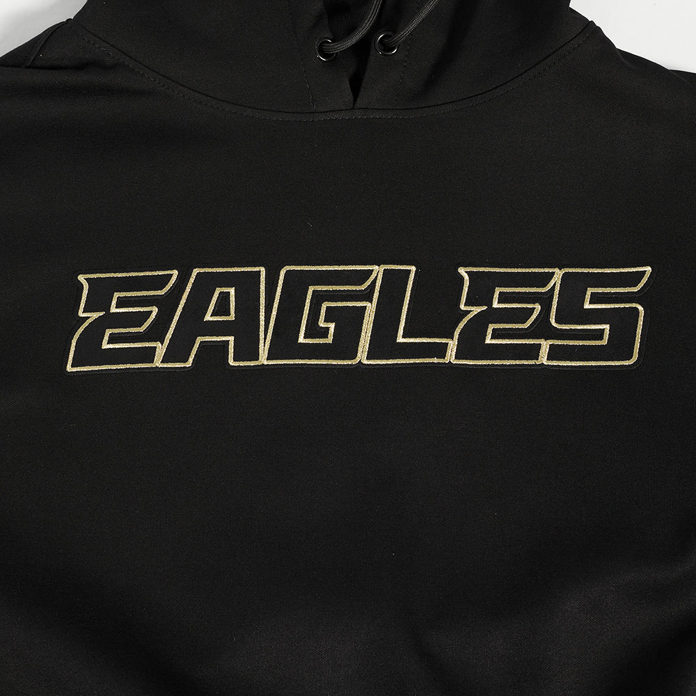 NFL Philadelphia Eagles Black and Gold Pullover Hoodie (Black) - Image 5