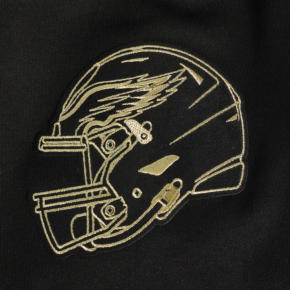 NFL Philadelphia Eagles Black and Gold Pullover Hoodie (Black) - Image 6