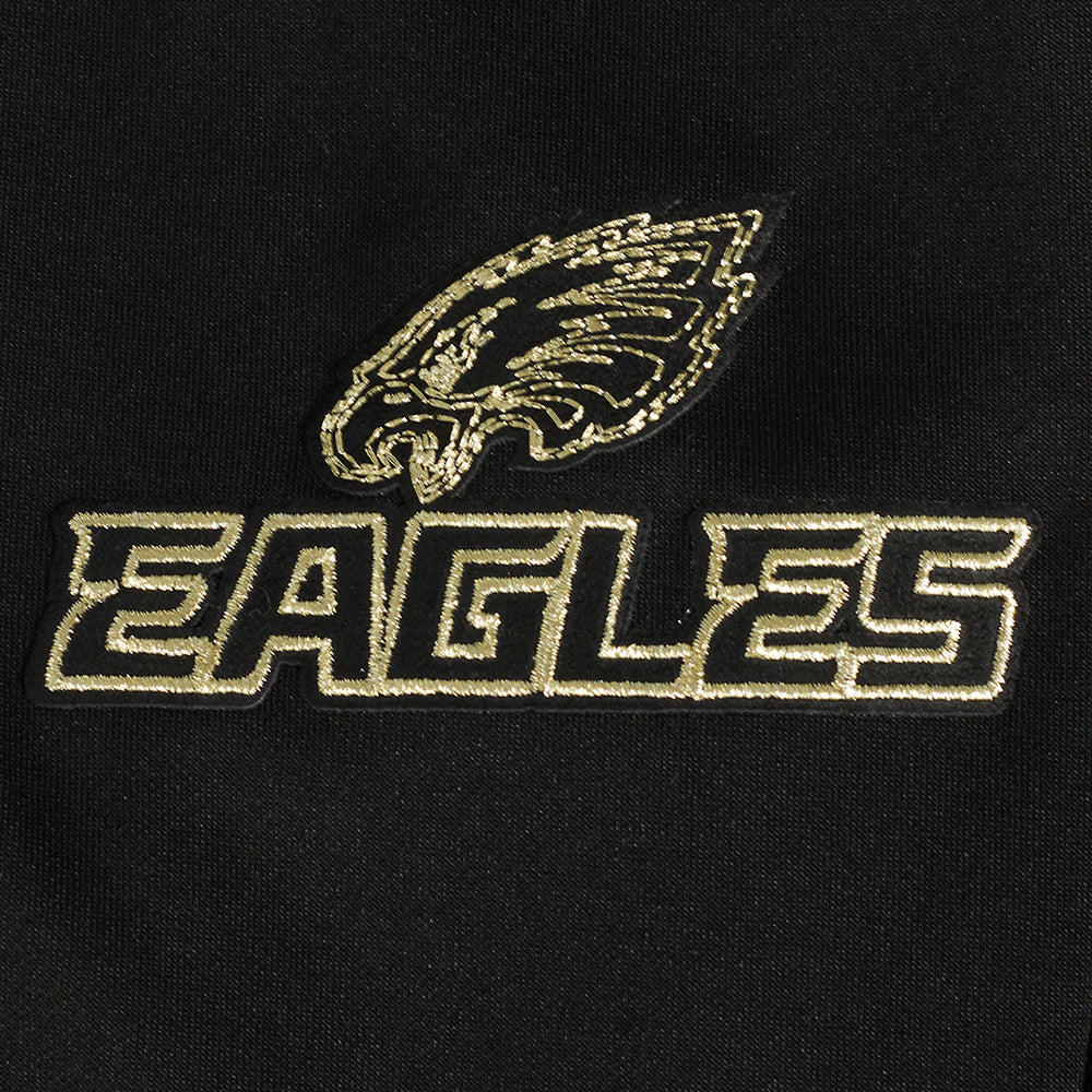 NFL Philadelphia Eagles Black and Gold Pullover Hoodie (Black) - Image 7