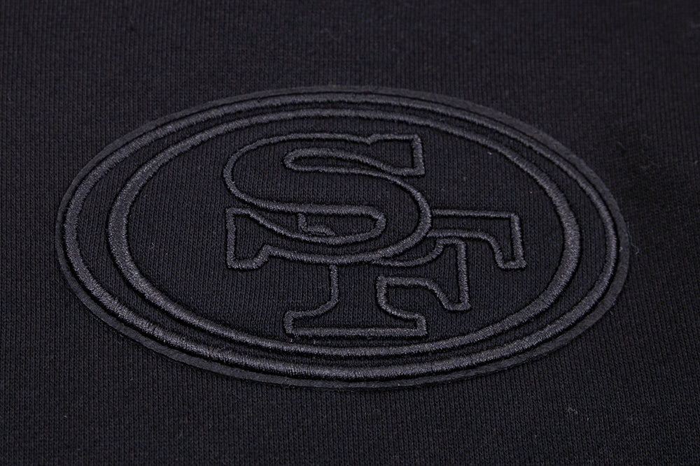 NFL San Francisco 49ers Drop Shoulder Pullover Hoodie (Black) - Image 5