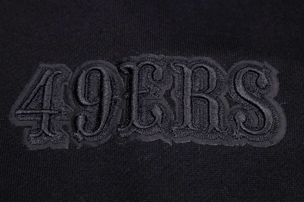 NFL San Francisco 49ers Drop Shoulder Pullover Hoodie (Black) - Image 7