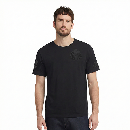 NHL Chicago Blackhawks Drop Shoulder Tshirt (Black)