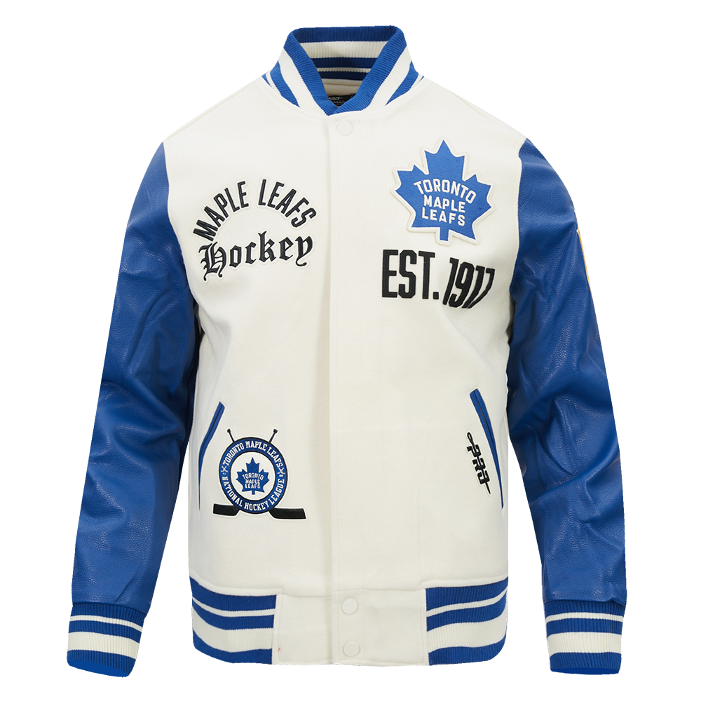 NHL Toronto Maple Leafs Varsity Jacket ((Eggshell/Dodger Blue)) - Image 3