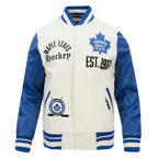 NHL Toronto Maple Leafs Varsity Jacket ((Eggshell/Dodger Blue)) - Image 3