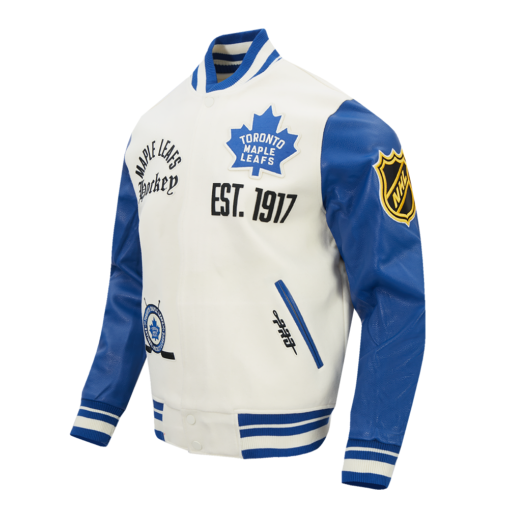 NHL Toronto Maple Leafs Varsity Jacket ((Eggshell/Dodger Blue)) - Image 4