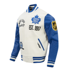 NHL Toronto Maple Leafs Varsity Jacket ((Eggshell/Dodger Blue)) - Image 5