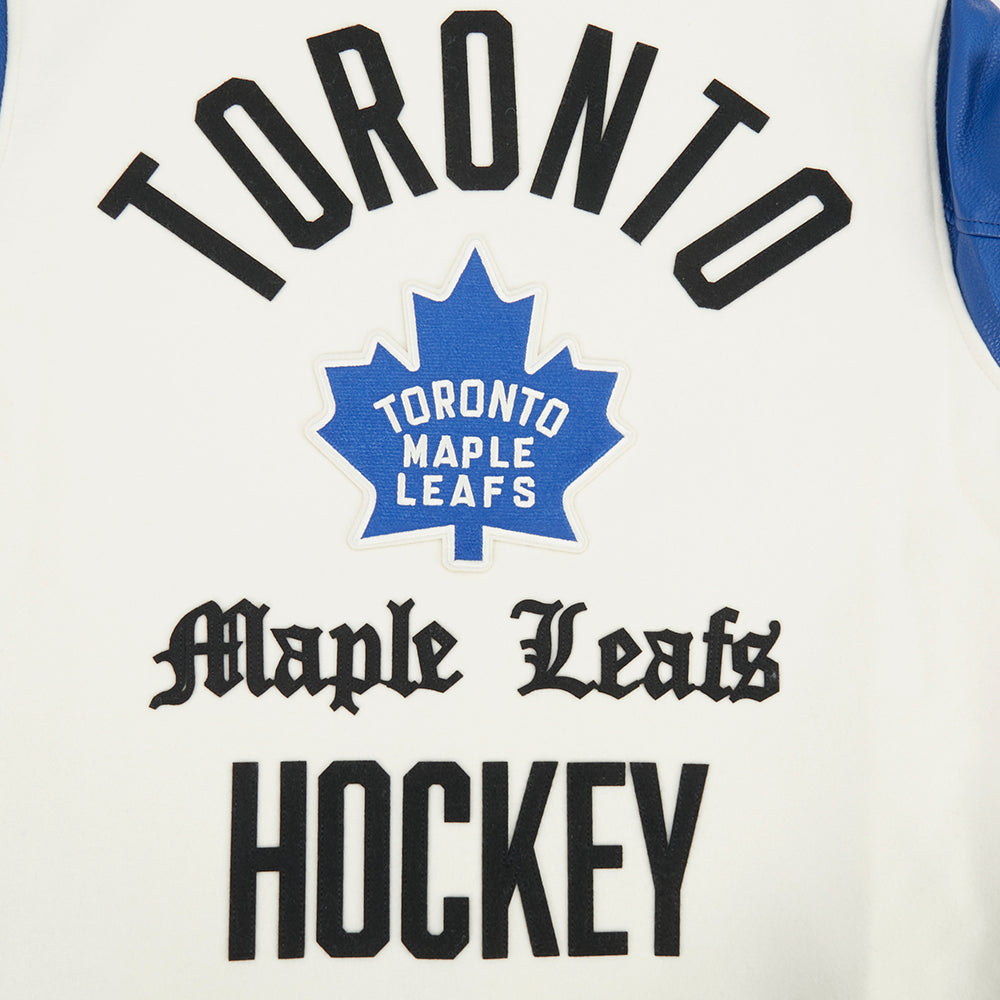 NHL Toronto Maple Leafs Varsity Jacket ((Eggshell/Dodger Blue)) - Image 7