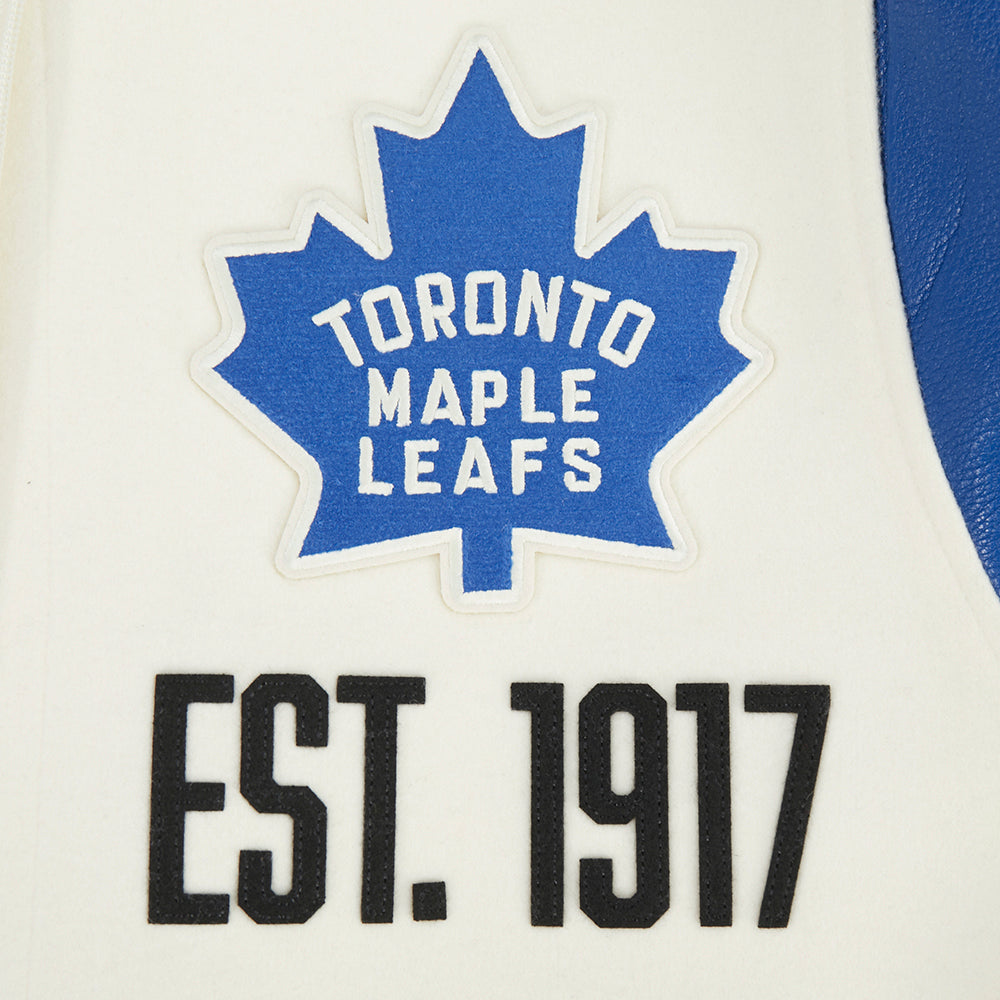 NHL Toronto Maple Leafs Varsity Jacket ((Eggshell/Dodger Blue)) - Image 8