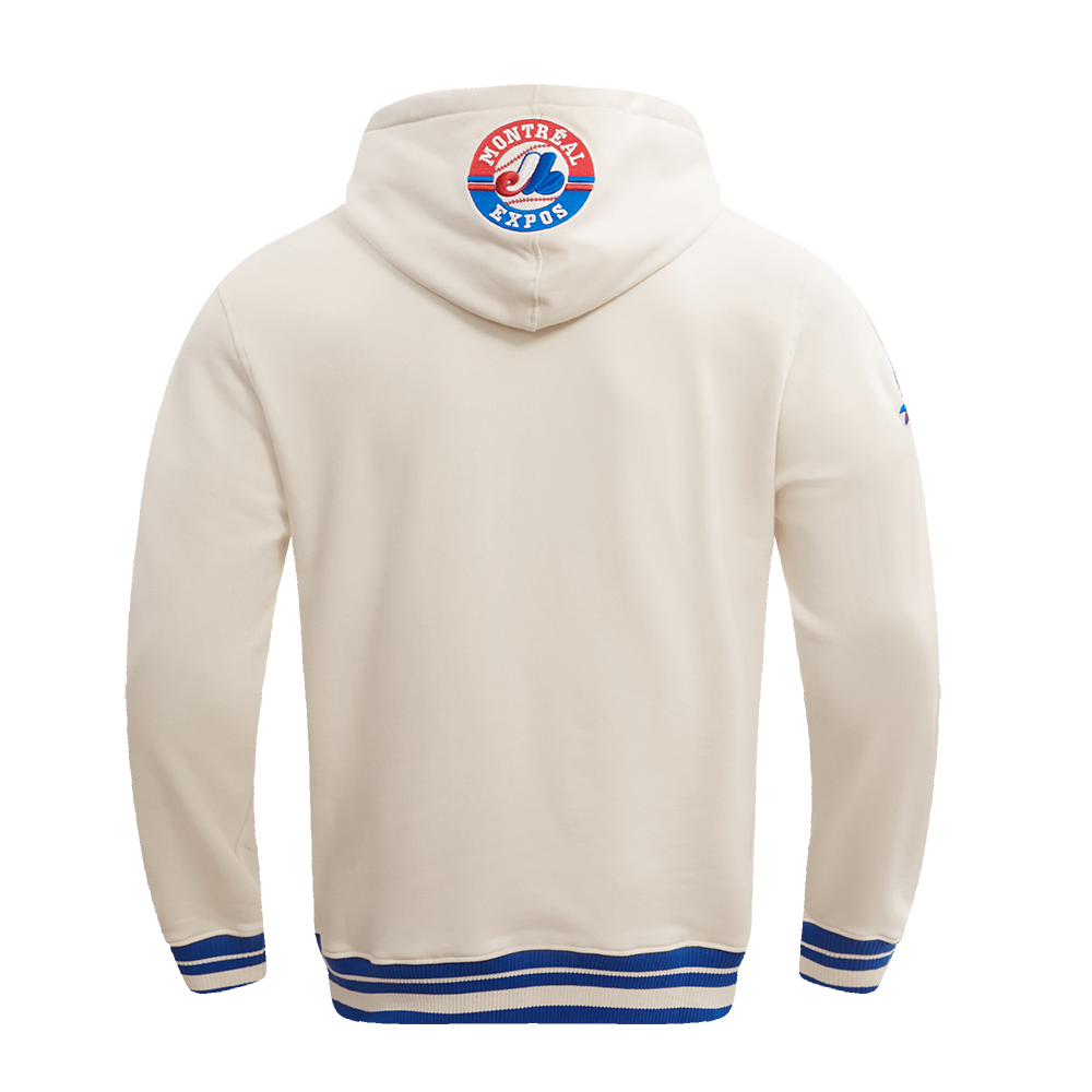 MLB Montreal Expos Pullover Hoodie ((Eggshell/Red/Royal Blue)) - Image 4