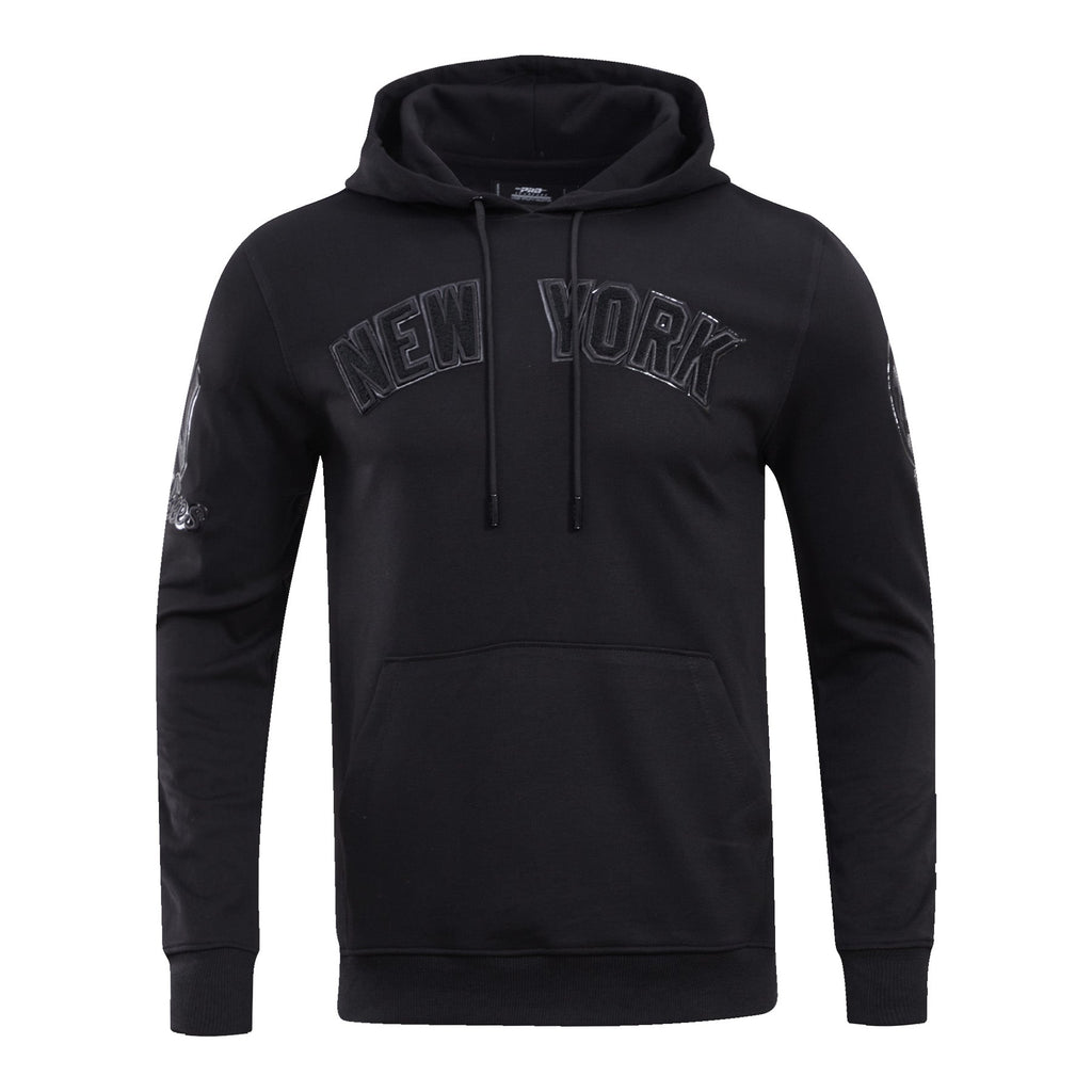 MLB New York Yankees Triple Black Pullover Hoodie (Black)