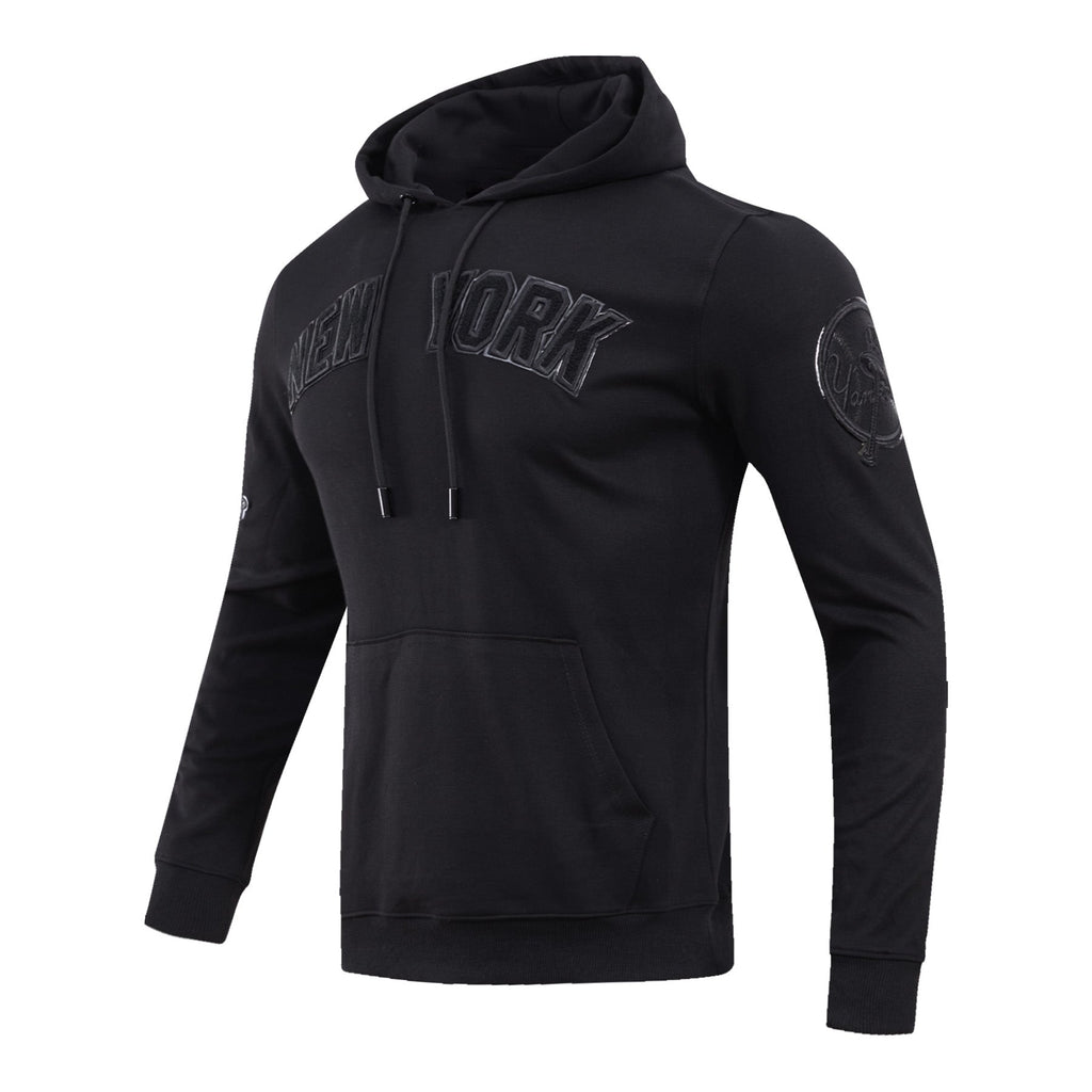 MLB New York Yankees Triple Black Pullover Hoodie (Black) - Image 2