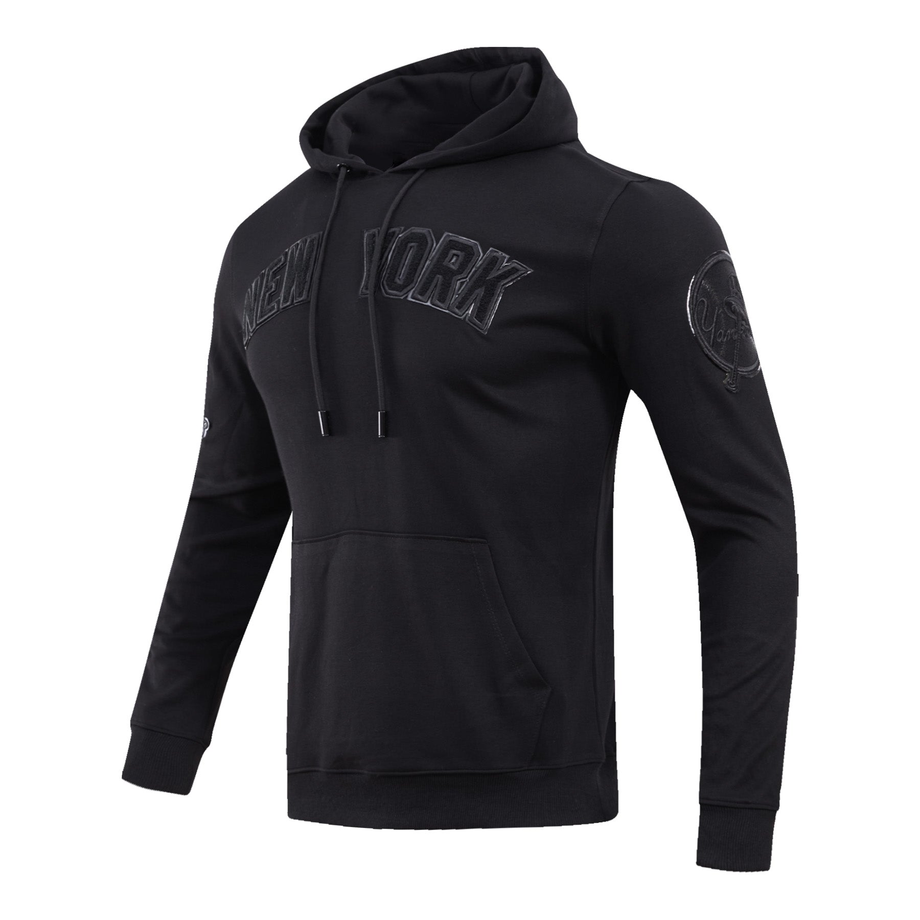 MLB New York Yankees Triple Black Pullover Hoodie (Black) - Image 2