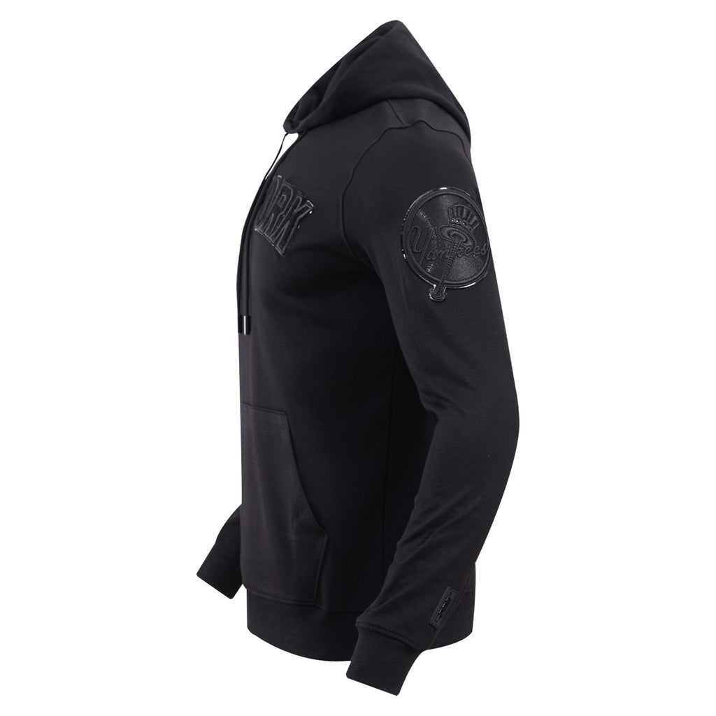 MLB New York Yankees Triple Black Pullover Hoodie (Black) - Image 3