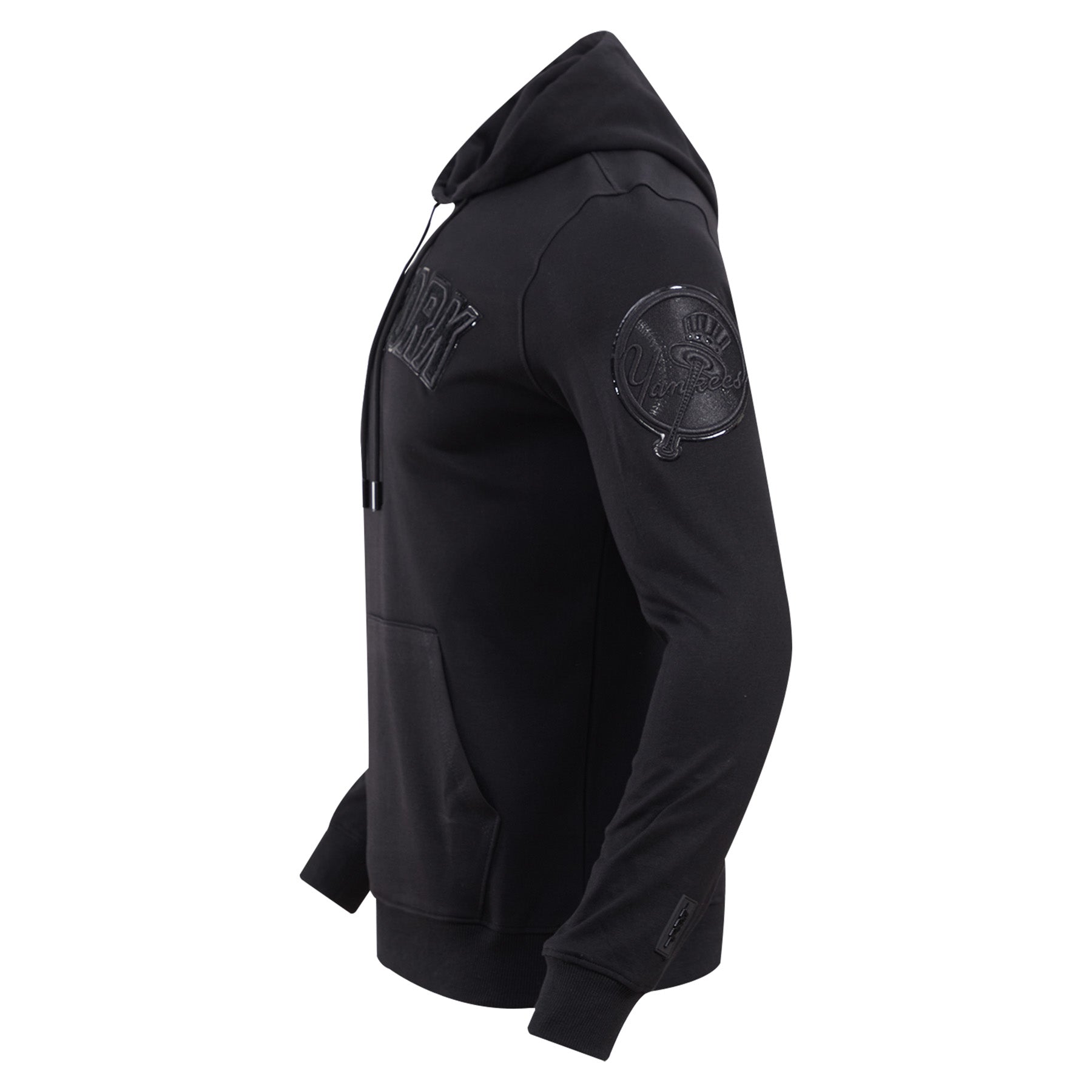 MLB New York Yankees Triple Black Pullover Hoodie (Black) - Image 3