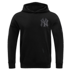 MLB New York Yankees Drop Shoulder Pullover Hoodie (Black)
